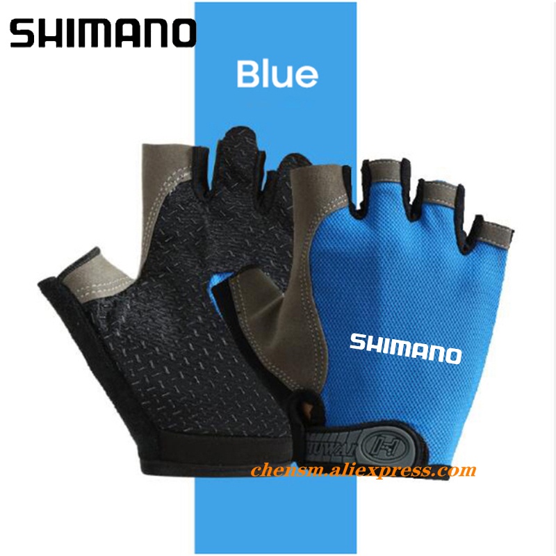 Shimano Găng Tay Hở Ngón Chống Trượt Tiện Lợi Cho Nam Nữ