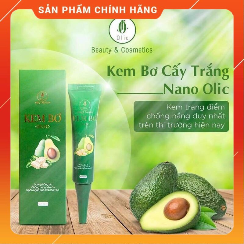 Kem Bơ Olic-Kem Bơ Cấy Trắng NaNo Olic , chống nắng an toàn( cam kết chính hãng)