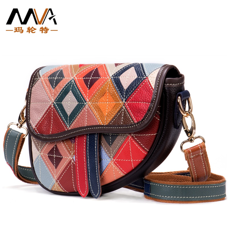 Túi Đeo Chéo Da Bò Thật Phong Cách Dân Tộc Mới Cho Nữ