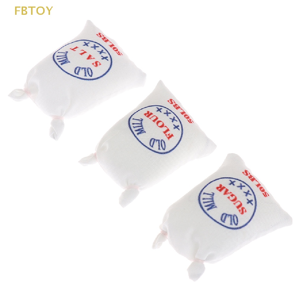 Túi Vải Đựng Đường / Muối Mini Tỉ Lệ 1: 12 Trang Trí Nhà Búp Bê