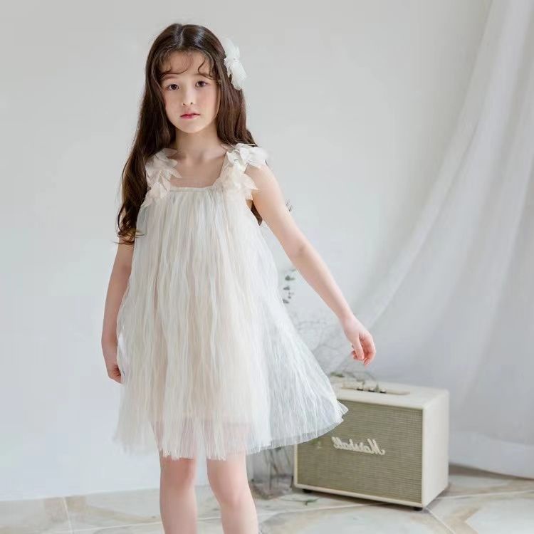 Đầm Công Chúa Không Tay Hở Lưng Phong Cách Hàn Quốc Thời Trang Mùa Hè Cho Bé Gái