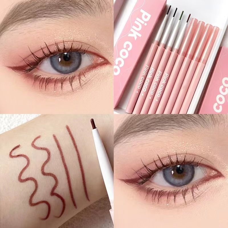 Bút Kẻ Mắt Dạng Keo Siêu Mịn Lâu Trôi Chống Thấm Nước Không Nhuộm Màu Sắc Dễ Lên Màu Pink Coco