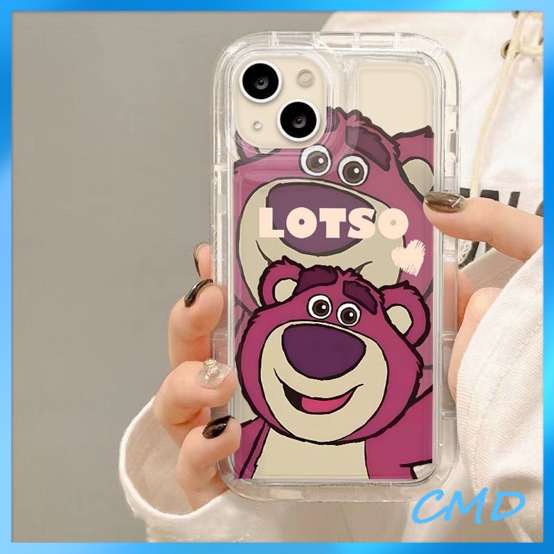 Ốp Lưng iphone Túi khí giảm chấn gấu dâu tây hoạt hình Silicone trong suốt Cho Iphone 6 / 6S / 6splus / se / 7 / 7plus / 8 / 8plus / X / xs / xsmax / 11 / 12 / 13 / 14 / plus / pro / pro max-706