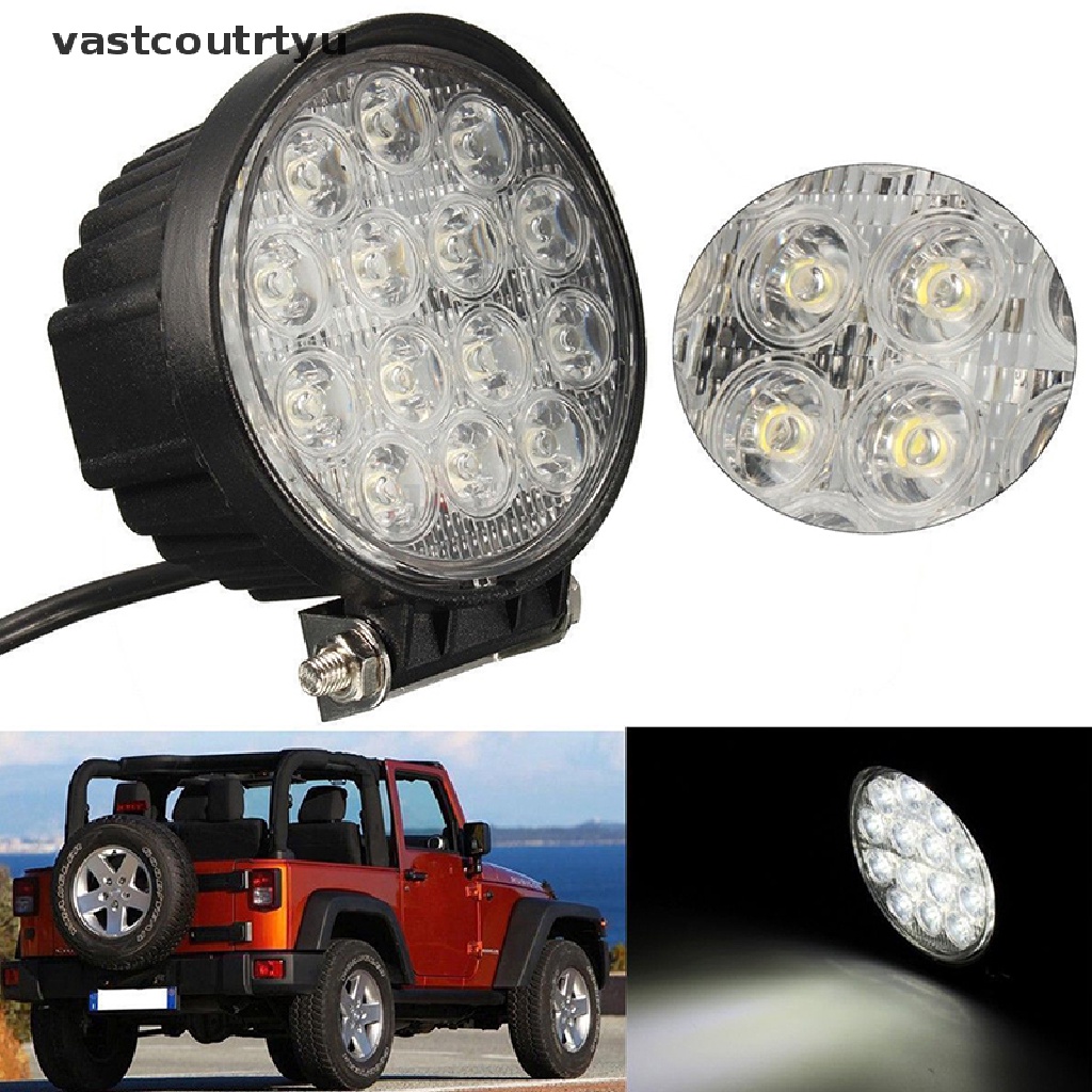 Đèn Led Trợ Sáng Hình Tròn 4 '' 42W Dành Cho Ô Tô / Xe Tải