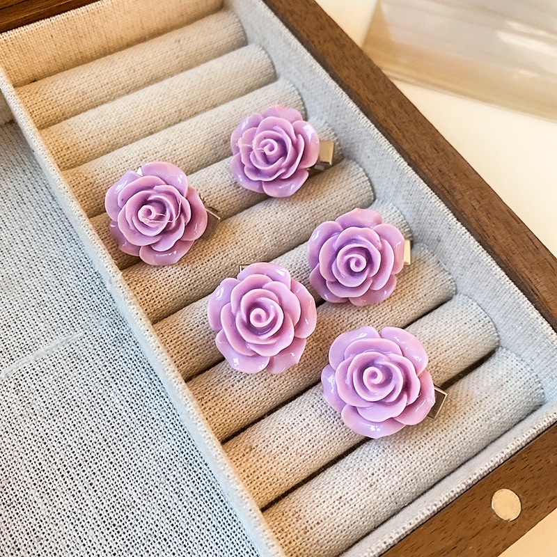 Bộ Kẹp Tóc Năm Cánh Hình Trái Tim Đơn Giản Ngọt Ngào Phong Cách Hàn Quốc Cho Bé Gái