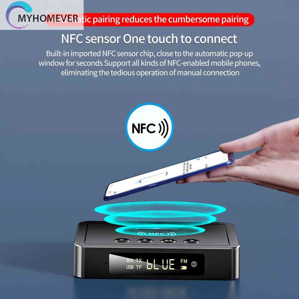 Thiết Bị NhậN TruyềN Âm Thanh Bluetooth 5.0 NFC 3 Trong 1 Chuyên DụNg Cho Gia ĐìNh