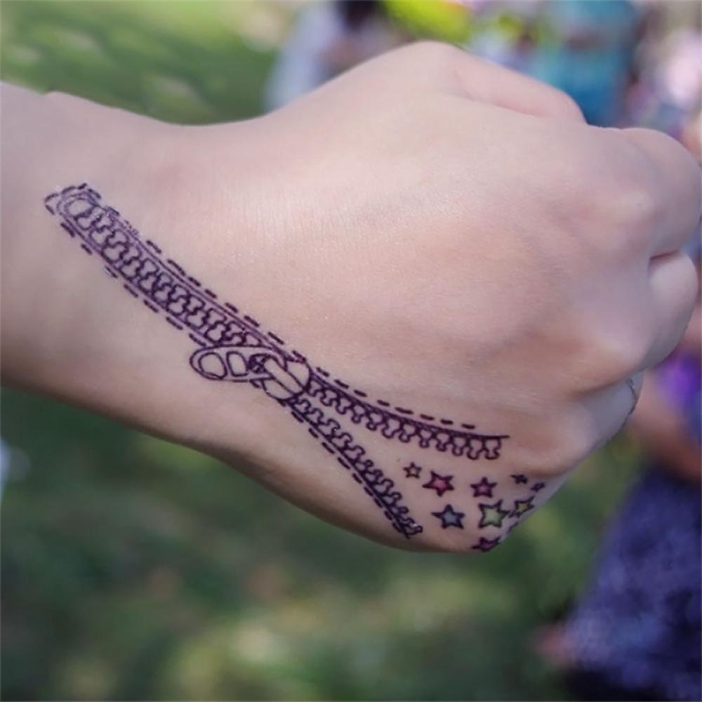 Timekey Hình Xăm Dán Tạm Thời Chống Nước Lâu Trôi Cho Nam Nữ R2U6