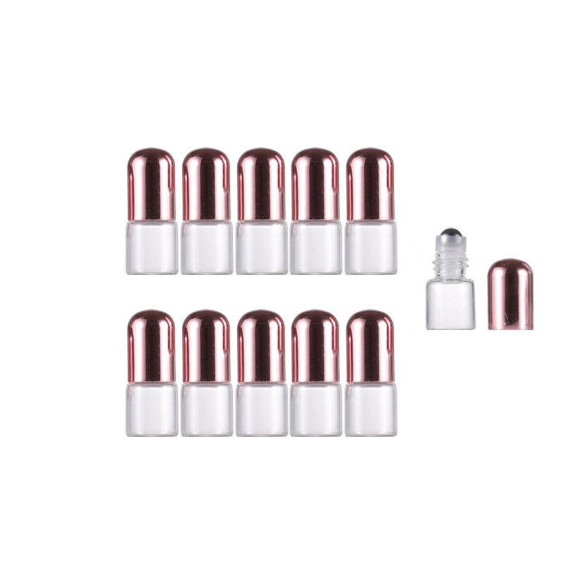 Set 10 Chai Tinh Dầu Mini 1ml 2ml 3ml 5ml Có Đầu Lăn Bằng Thép Không Gỉ Tiện Dụng