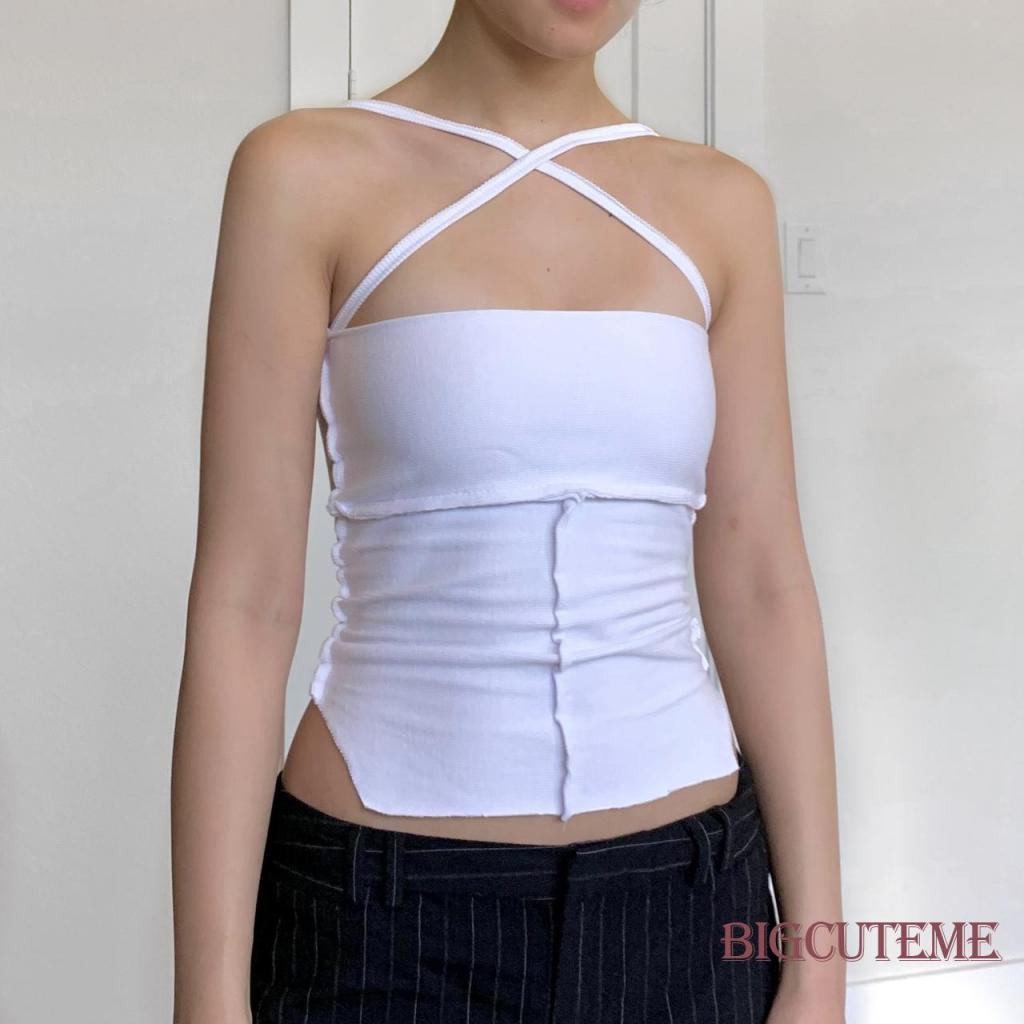 Áo Hai Dây Màu Sắc Đơn Giản Thời Trang Cho Nữ