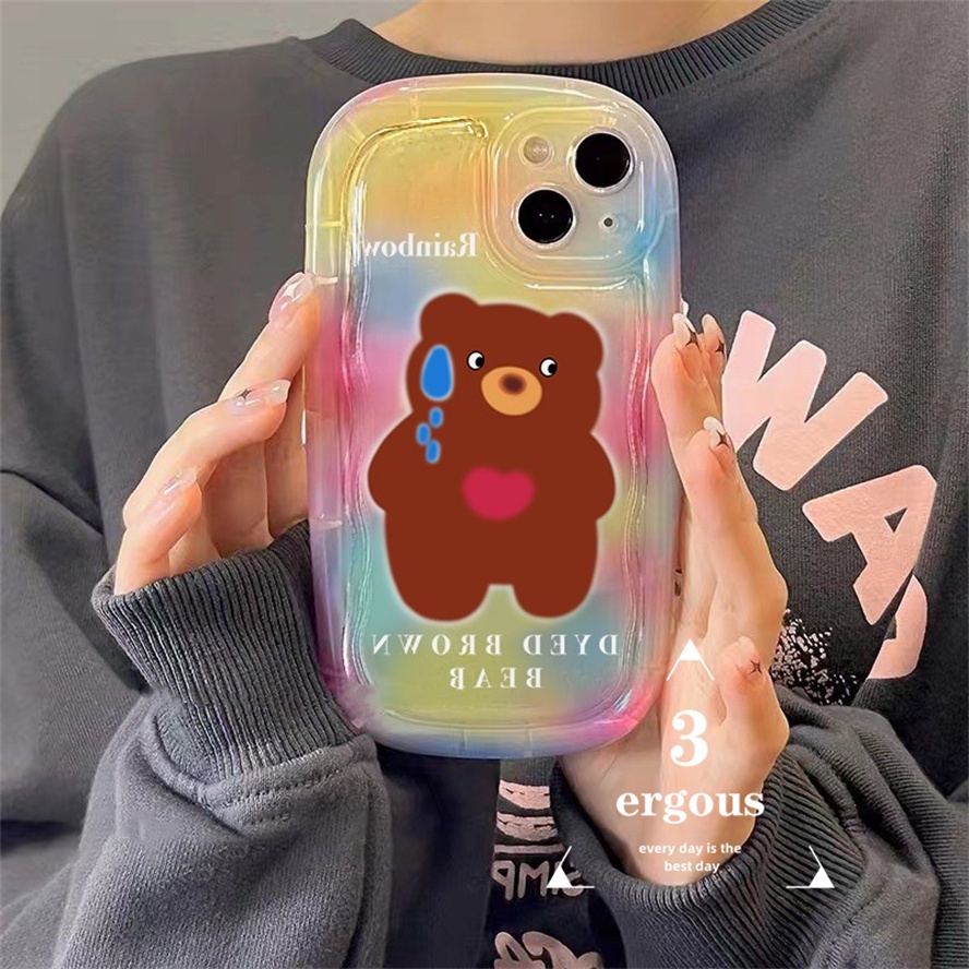 Ốp Điện Thoại TPU Mềm Đệm Khí Hình Gấu Dễ Thương Cho iPhone 14 13 12 11 Pro Max SE2020 X XR Xs Max 7 8 Plus