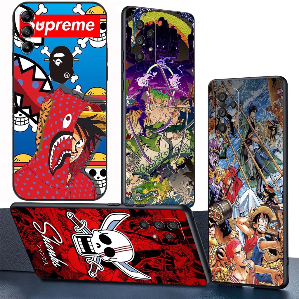 Ốp Điện Thoại Silicon TPU Mềm Hình One Piece Luffy Zoro ACE Cho Samsung Galaxy A21 F13 F04 M04 A14 5G A54 A34 S23 + S23 Ultra B95