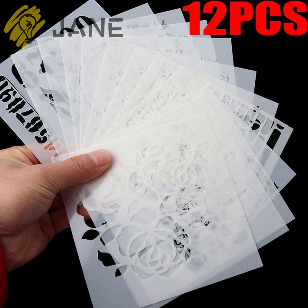 Set 12 Khuôn Giấy Dập Nổi Họa Tiết Độc Đáo Dùng Trang Trí Thiệp