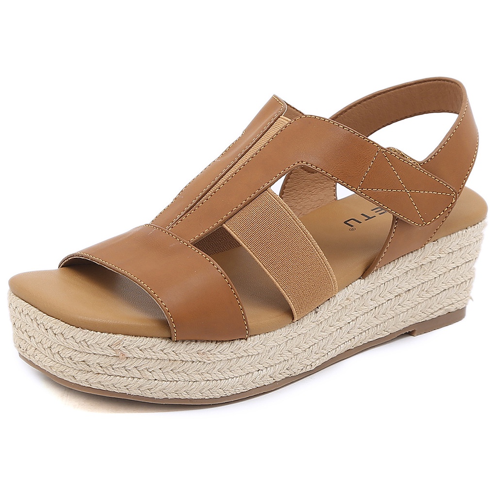Sandal Đế Xuồng Dày Dặn Chống Trượt Màu Sắc Đơn Giản Có Size Lớn 41 42