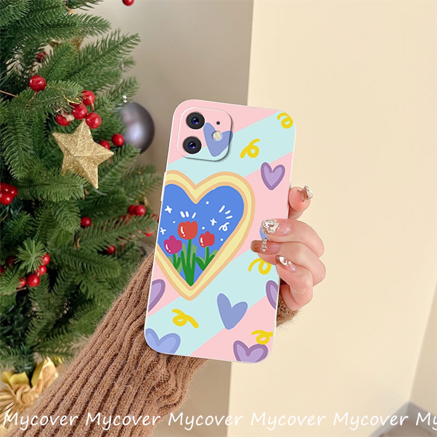 Ốp Điện Thoại Silicon Mềm Hình Trái Tim Kiểu Khung Ảnh Cho iPhone 14 13 12 11 Pro Max X XR Xs Max 6 7 8 Plus