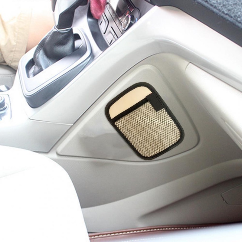 Túi Lưới Đựng Điện Thoại Đa Năng Bằng Da PU Tự Dính Gắn Ghế Ngồi Xe Hơi