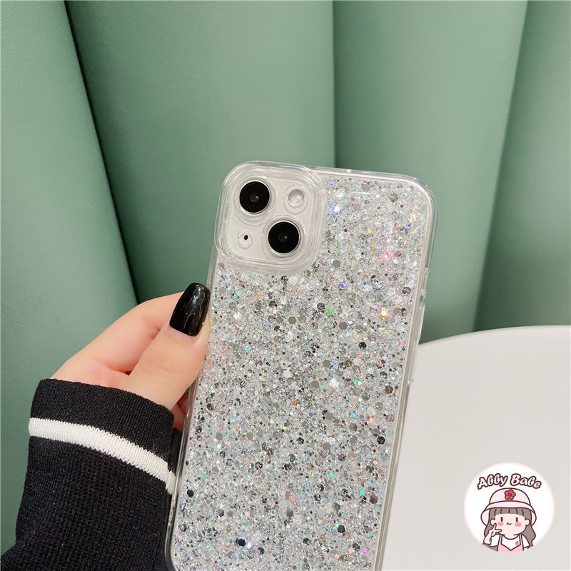 Ốp Điện Thoại TPU Mềm Trong Suốt Đính Đá Lấp Lánh Chống Mồ Hôi Cho IPhone 14 Pro Max 13 12 11 Pro Max