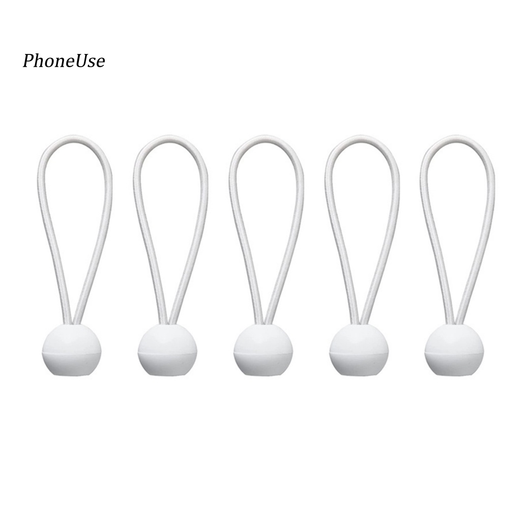 Pu Set 5 Dây Thừng Co Giãn Bằng Nhựa Đa Năng Để Cắm Trại