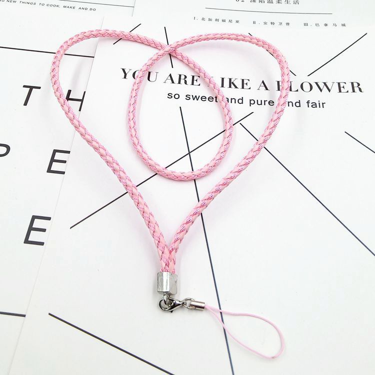 Ốp Điện Thoại Màu Trơn Có Dây Bện DIY 6 Màu Cho iPhone Android OPPO VIVO Huawei Xiaomi Redmi Samsung