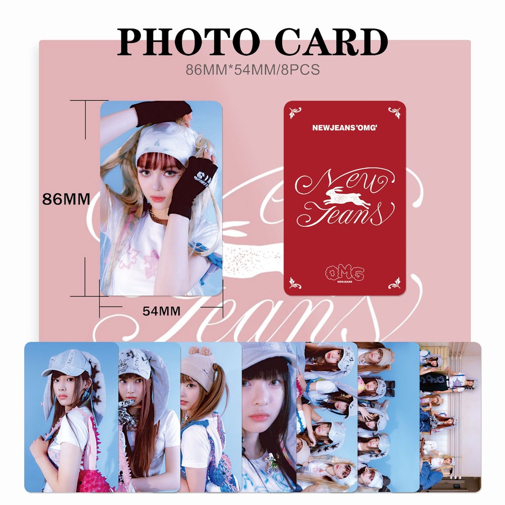 Set 8 Tấm Ảnh Lomo 722 Tấm Thẻ In Hình Các Thành Viên Nhóm Nhạc HANNI HAERIN HYEIN