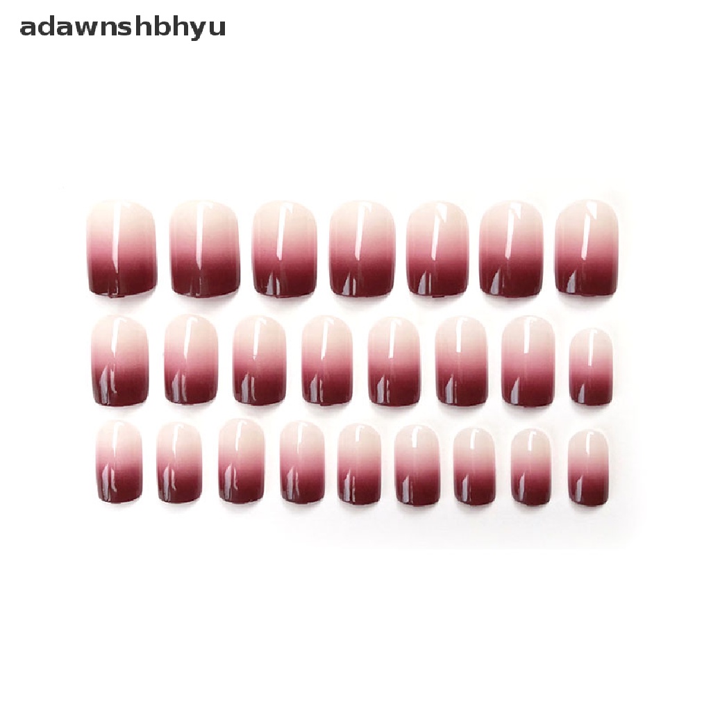 Bộ 24 Móng Tay Giả Dài Màu Gradient Kèm Keo Dán Tiện Dụng