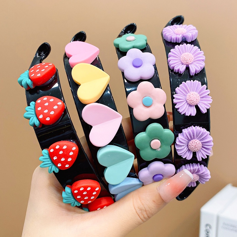 Kẹp Tóc Đuôi Ngựa Cỡ Lớn In Họa Tiết Hoạt Hình Dễ Thương Cho Bé Gái