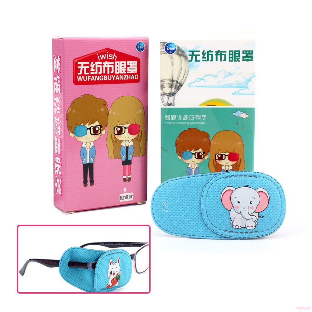 ♕6 Cái/1 Bộ Khung Kính Điều Chỉnh Nhược Thị Cho Trẻ Em Che Mắt Một Mắt Điều Trị Lác Dễ Thương Vải Không Dệt Thoáng Khí Chăm Sóc Cơ Thể Tốt Nhất