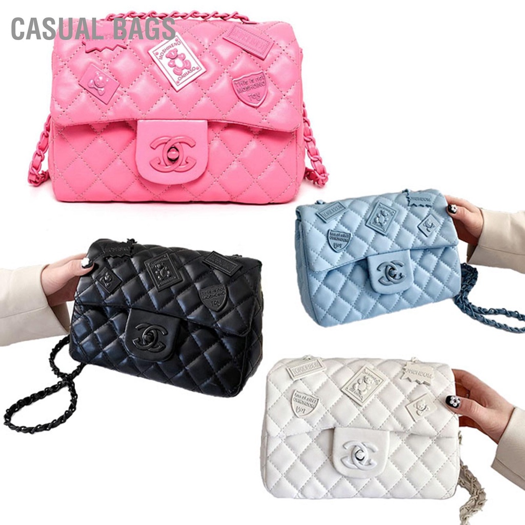 Casual Bags Túi Nữ Da PU Thời Trang Sang Trọng Dây Xích Có Thể Điều Chỉnh Đeo Vai Cho Công Việc Văn Phòng