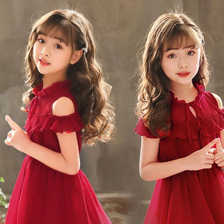 Bộ tóc giả dài nguyên đầu cho bé gái