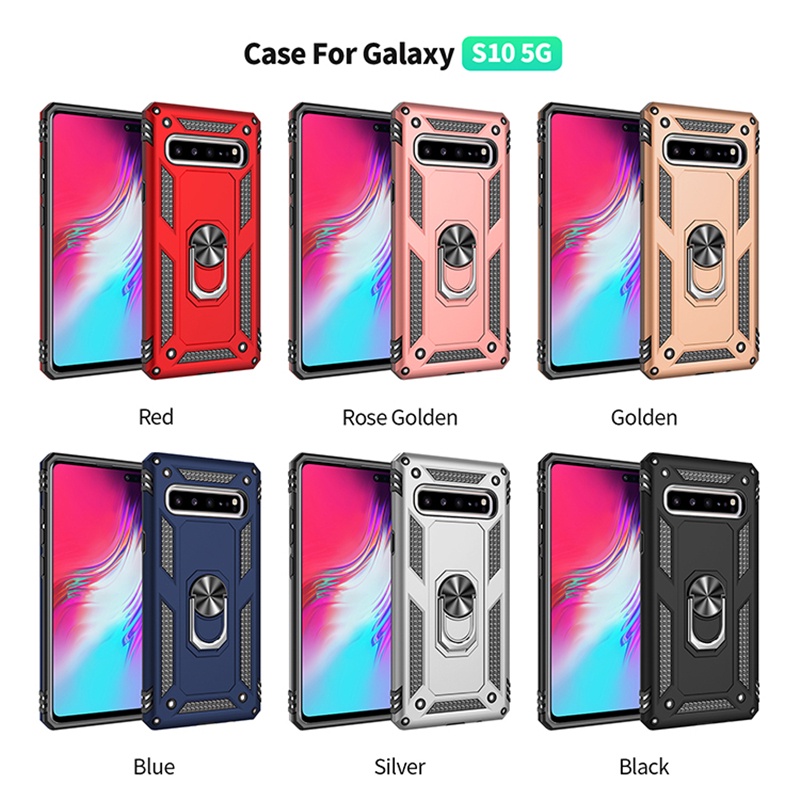 Ốp Điện Thoại Có Giá Đỡ Kim Loại Cho Samsung Galaxy S7 S8 Plus S9 Plus S10 5G S10e