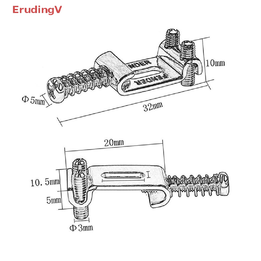 FENDER Bộ 6 Cầu Ngựa Đàn Guitar Điện Tremolo Chuyên Dụng