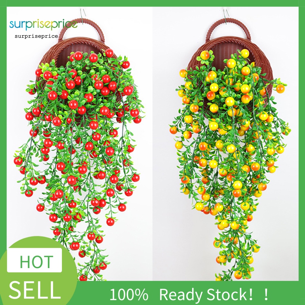 Chậu Cây Xanh Giả Treo Tường Trang Trí Nội Thất