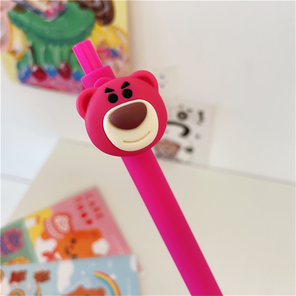1 Chiếc Bút Dính Hình Gấu Dâu Tây Sáng Tạo Bút Ký Dễ Thương Dễ Thương Đồ Dùng Học Tập Cho Học Sinh Giá Trị Cao Hình Gấu Hoạt Hình