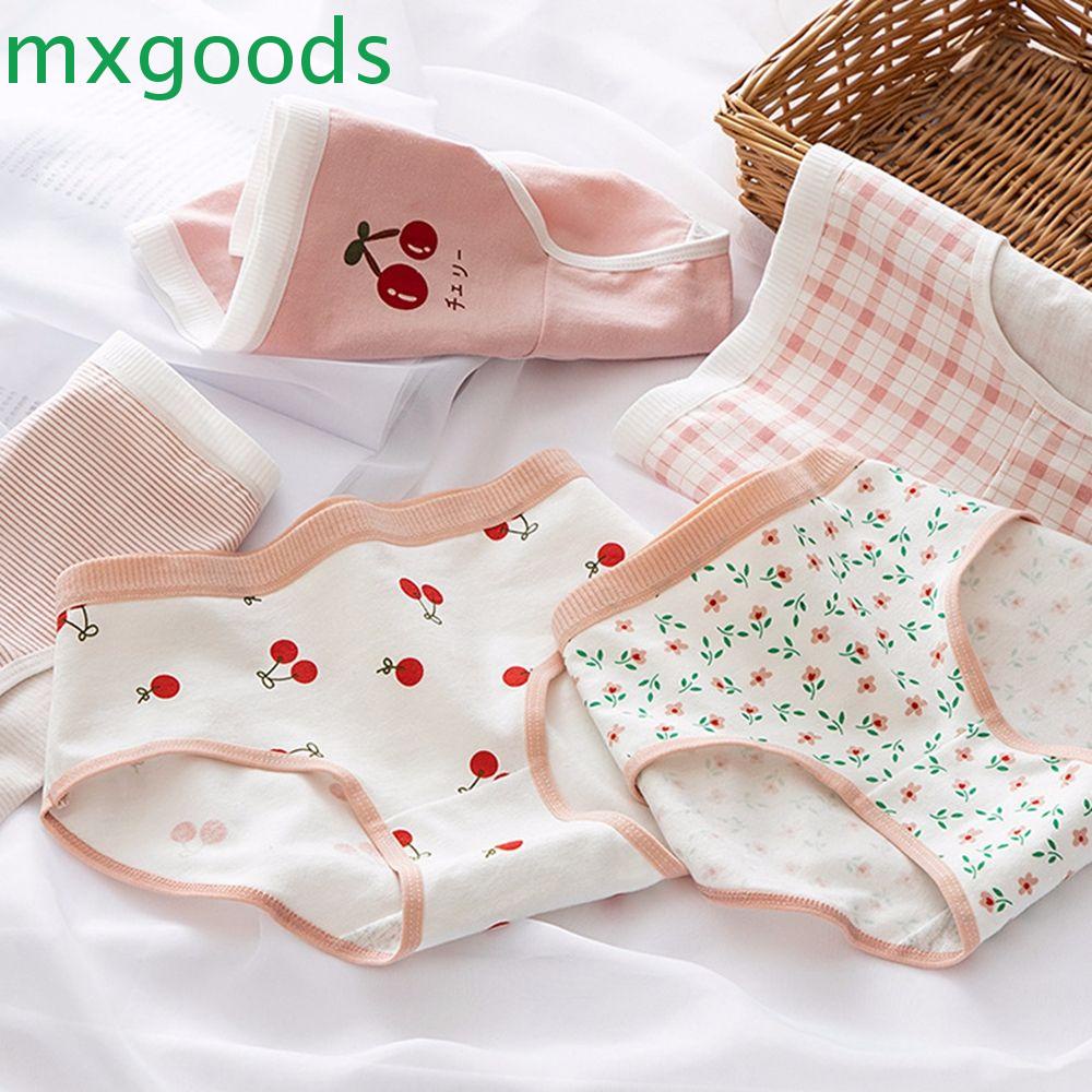 Quần lót cotton mềm mại thoáng khí in hình cherry xinh xắn kiểu Hàn Quốc