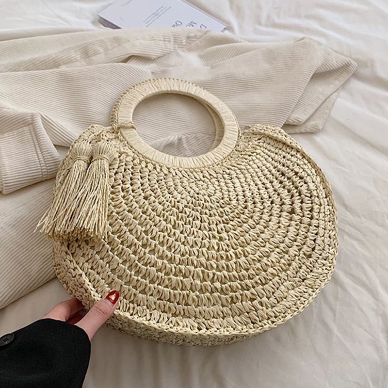 Túi Xách Tay Bằng Rơm Thời Trang Sức Chứa Lớn Cho Nữ