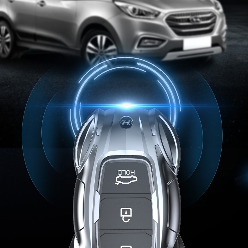 Vỏ Bọc Chìa Khóa Bằng Hợp Kim Kẽm Cho Hyundai Accent 2021 2023 Kona Santafe Elantra 2023