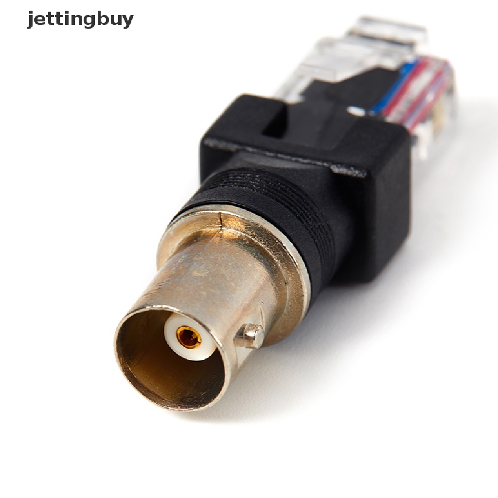 1 Đầu Nối BNC Female Sang RJ45 Male Plug RF Coaxial QDD Màu Đen