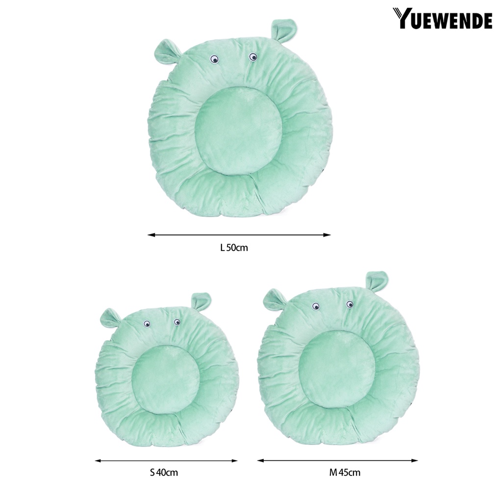 Đệm Ngủ Giữ Ấm Chống Trượt Hình Tròn Bằng Vải Bông Mềm Mại Thoải Mái Cho Thú Cưng