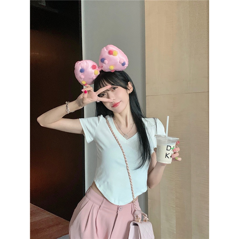 NRVP Áo Thun Tay Ngắn In Họa Tiết Phong Cách Hàn Quốc Mới Cho Nữ