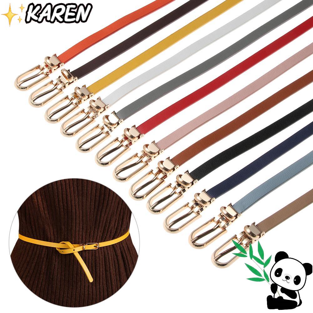Dây Thắt Lưng Mỏng Màu Kẹo Duyên Dáng Thời Trang Cho Nữ