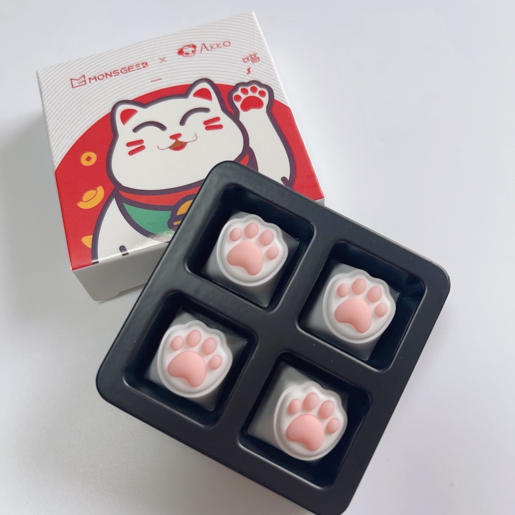 Hộp 4 Nút Bàn Phím Cơ Akko x MonsGeek Bằng Silicon Mềm Thông Dụng