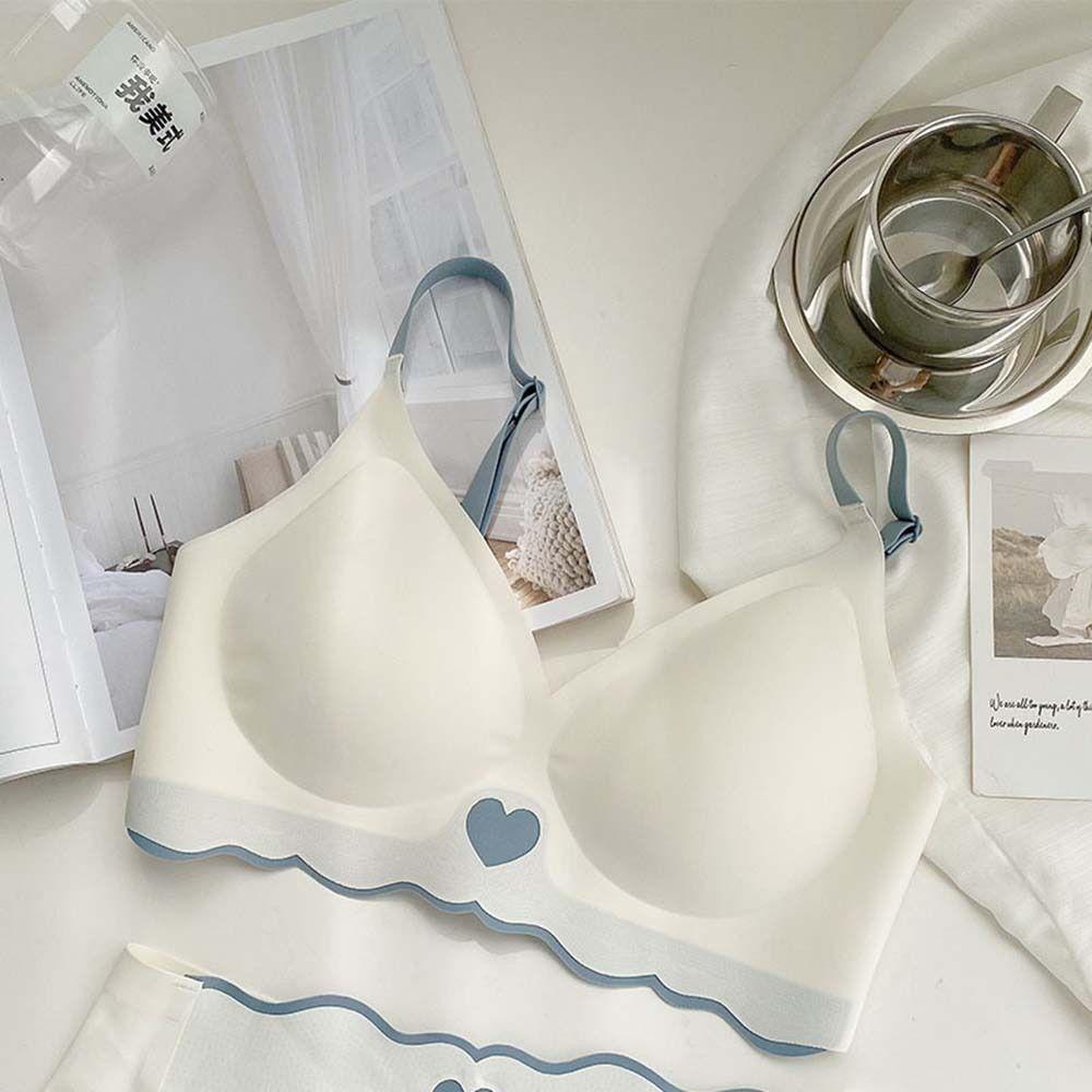 LOMBARD Áo Ngực Mỏng Không Đường May Không Gọng Thép Màu Sắc Trơn Cổ Chữ V Khoét Sâu Thoải Mái