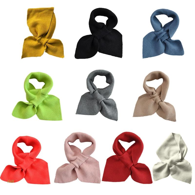 Khăn Choàng Cổ Dệt Kim Dày Dặn Giữ Ấm Màu Sắc Ngọt Ngào Cho Nữ