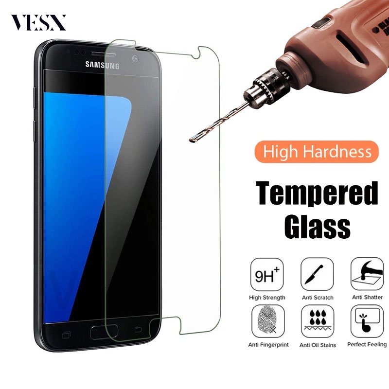 9H Kính cường lực Cho Samsung Galaxy S7 S6 J7 J5 J2 Prime A8 J3 J1 A9 Pro A3 A5 A7 A9 2016 2018 2017 Note 5