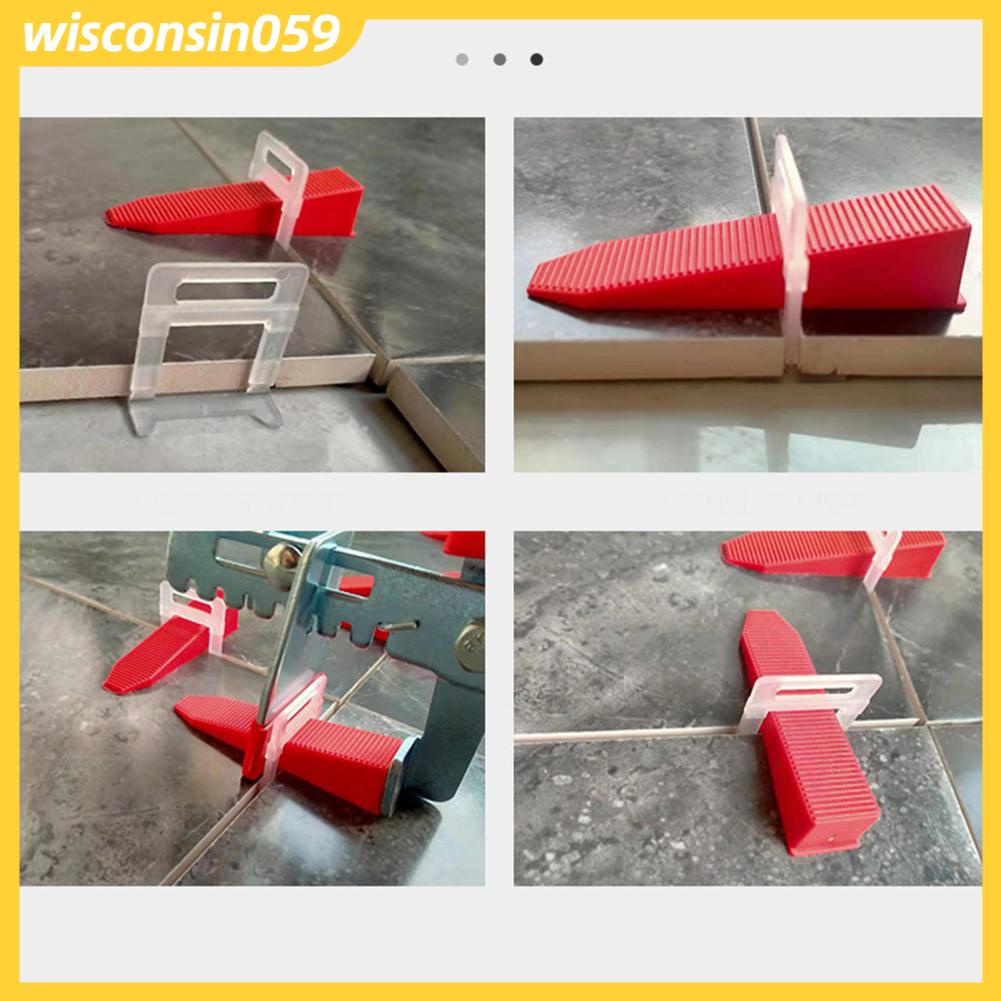 Wisconsin059 100 CÁI Gạch San Bằng Miếng Đệm Nhựa Đa Năng Có Thể Tái Sử Dụng Chống Mài Mòn Ngói Wedges để Trang Trí