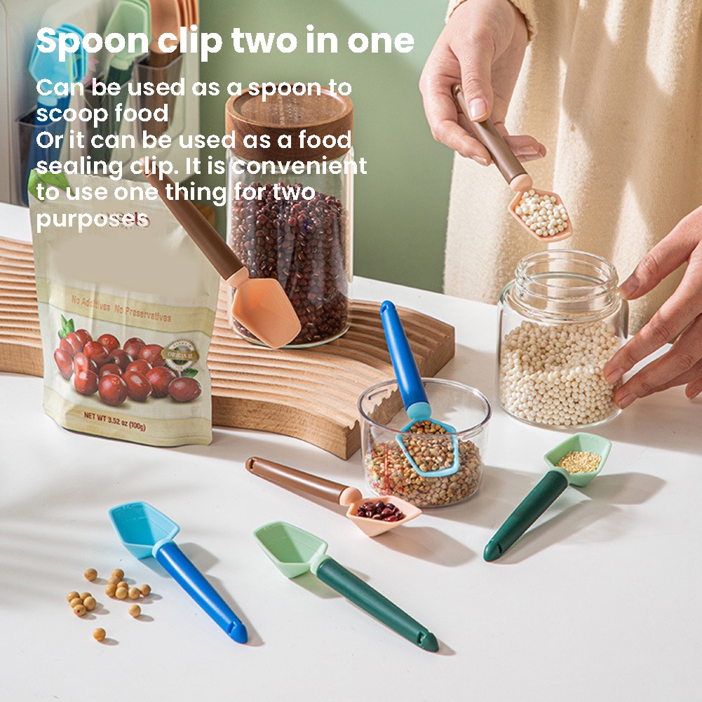 Muỗng Múc Cà Phê Bằng Nhựa Chống Ẩm Có Kẹp Niêm Phong Túi Thực Phẩm BBQ