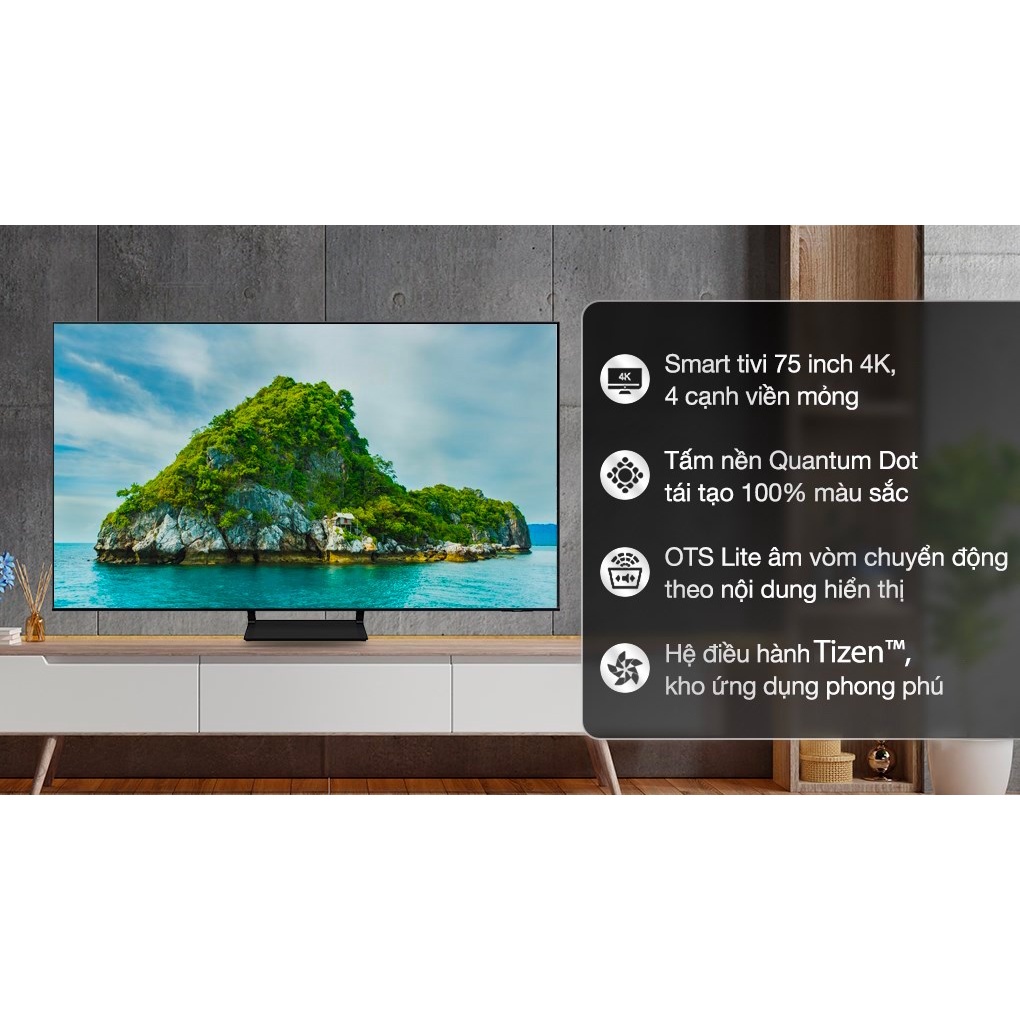 Smart Tivi QLED 4K 75 inch Samsung QA75Q60B (Miễn phí giao tại HCM-ngoài tỉnh liên hệ shop) | BigBuy360 - bigbuy360.vn