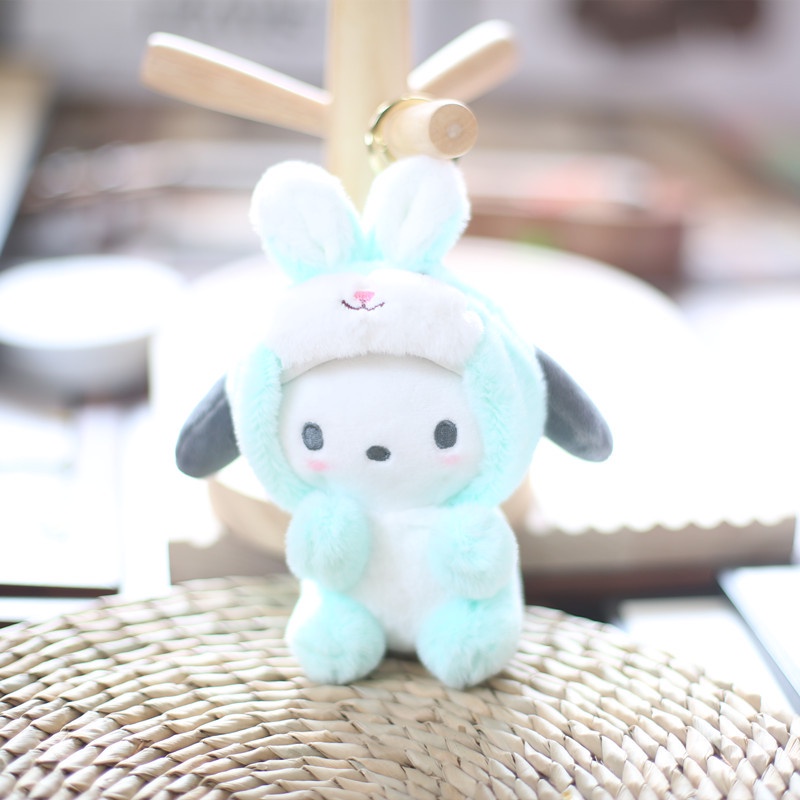 SANRIO Thú Nhồi Bông Hình Thỏ Kuromi Cinnamoroll Dễ Thương Cho Bé Gái