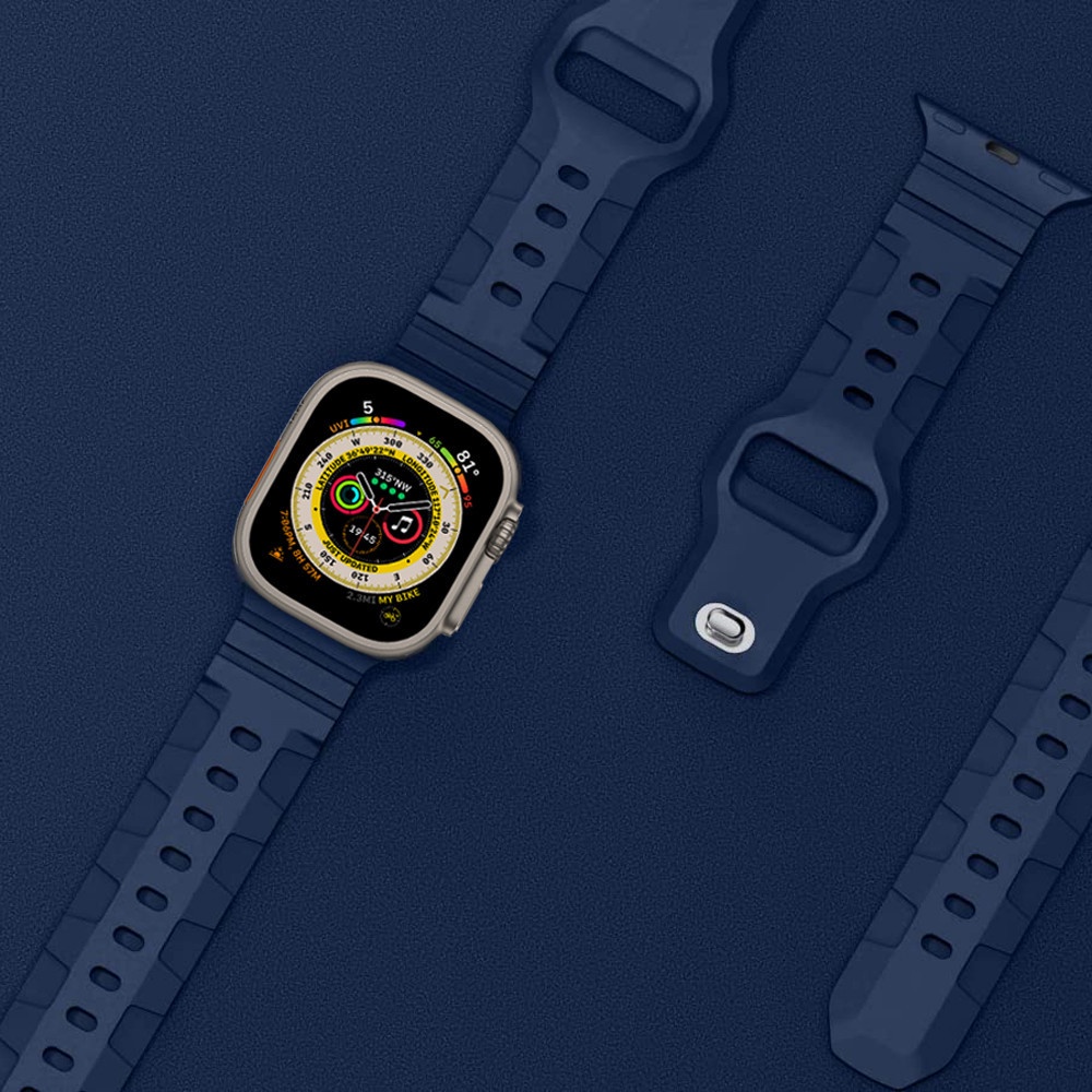 Dây Đeo Đồng Hồ Thể Thao Bằng Silicone 49mm 45mm 38mm 41mm 42mm Cho iWatch Series SE 8 7 6 5 4 3 Band 44 40mm