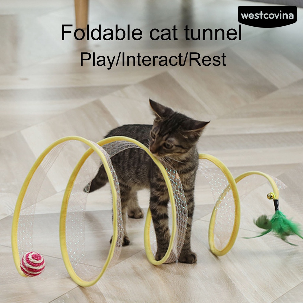 [COD]♝Đồ Chơi Đường Hầm Hình Chữ S Chống Rách Có Thể Gấp Gọn Tiện Dụng Cho Mèo Cưng