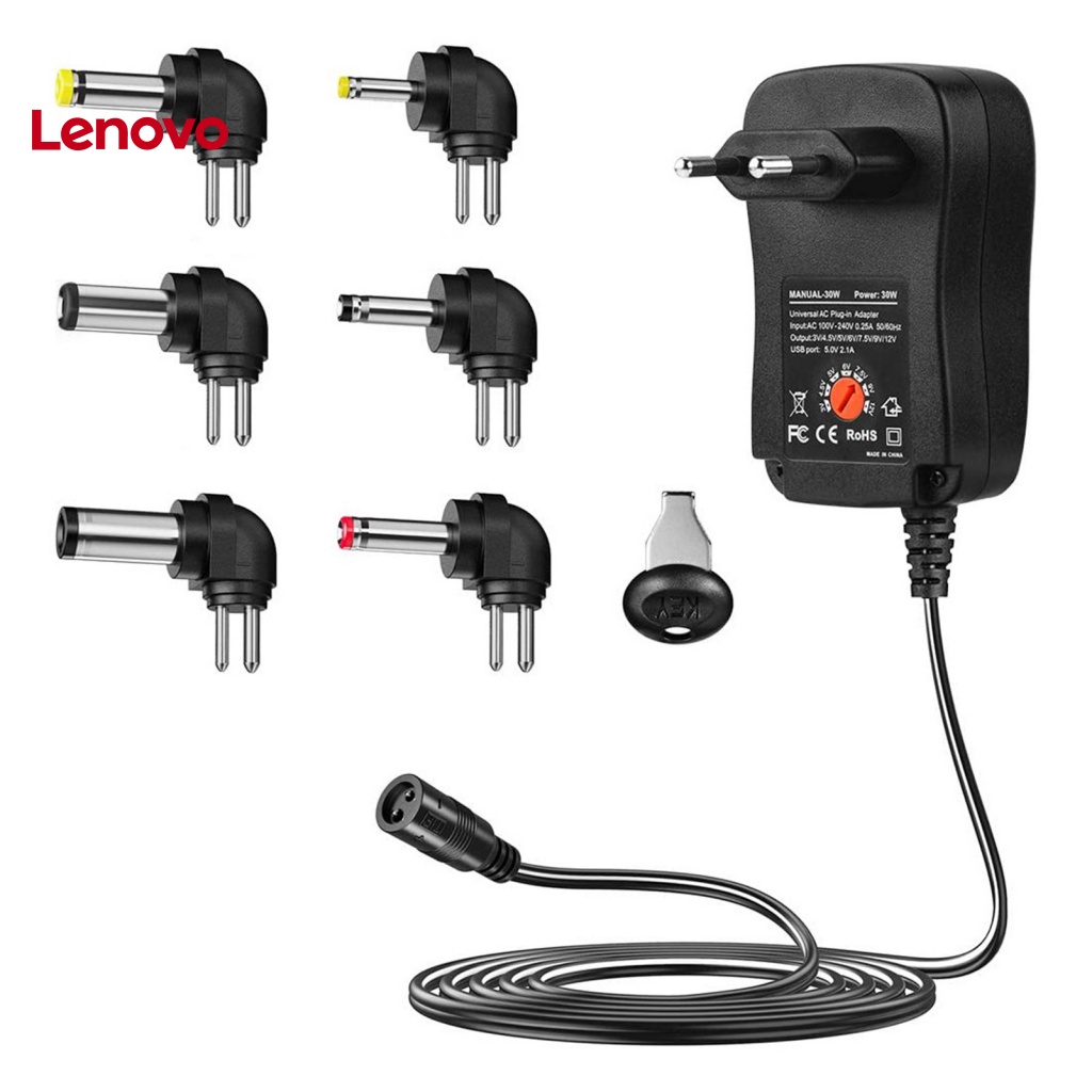 1 Bộ Điều Hợp Nguồn Điện Đa Năng 3-12V 30W AC DC Có Đèn Báo Giao Diện USB